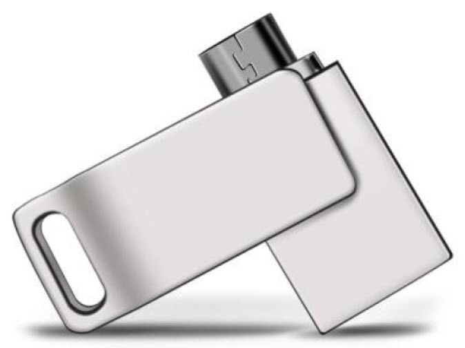 Metal U-disk for Computer & Mobile Phone Dual purpose USB2.0 Mciro USB OTG Rotating flash drive A+chip Customized LOGO