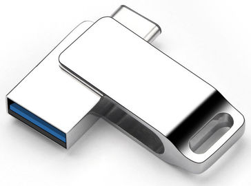 Metal U-disk for Computer & Mobile Phone Dual purpose USB3.0 TYPE-C OTG Rotating flash drive A+chip Customized LOGO